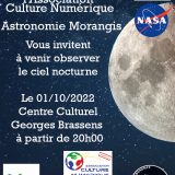 Le samedi 1er octobre à 20h – Astronomie pour tous au centre G.Brassens de Vigneux