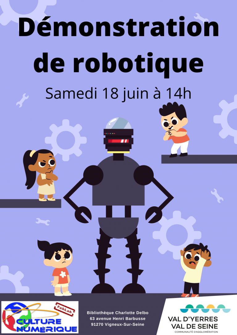 Atelier découverte de la robotique à la Bibliothèque Charlotte Delbo…