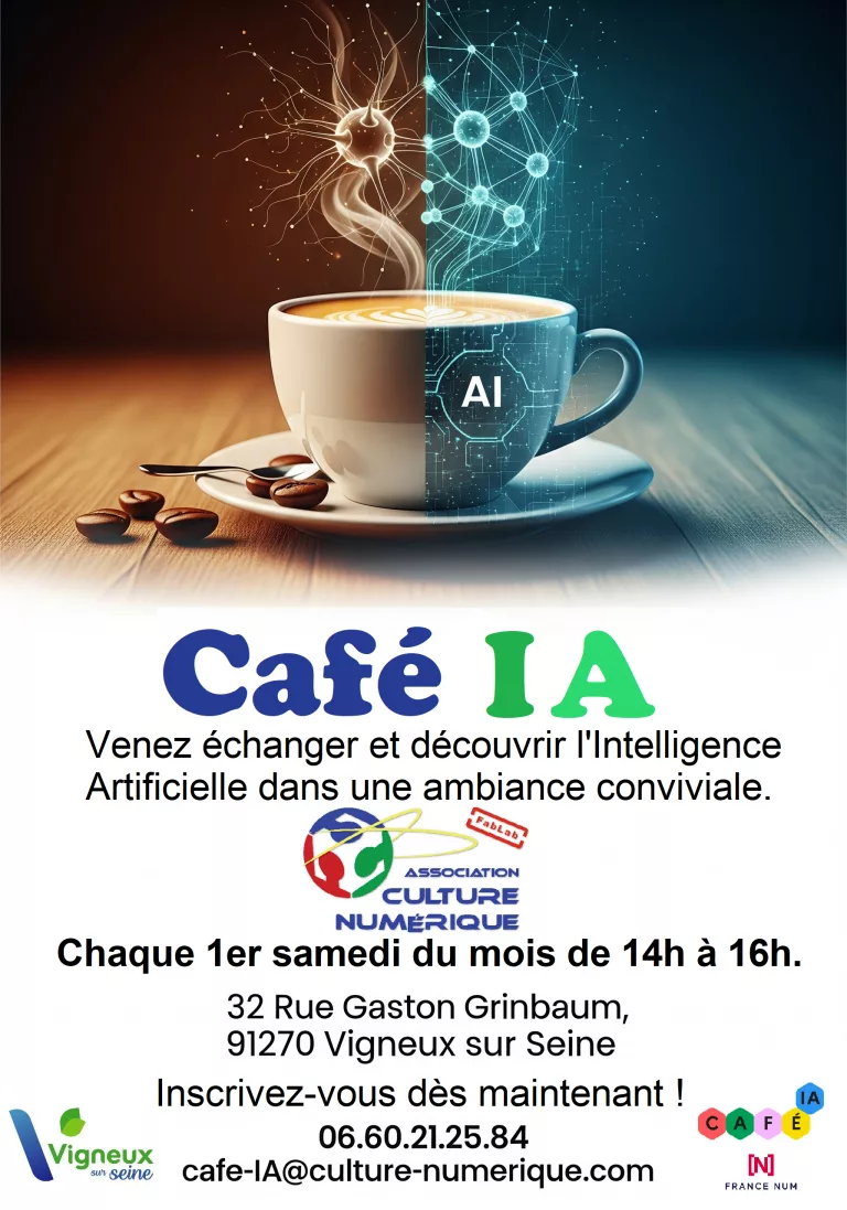 A partir du 4 octobre, Café IA chaque 1er samedi du mois…