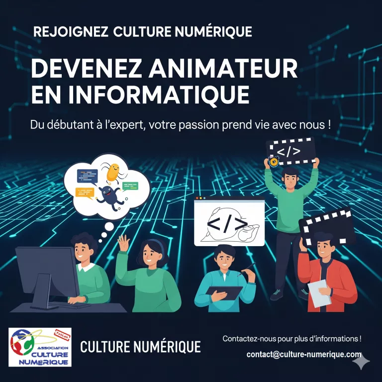 Devenez animateur en informatique…