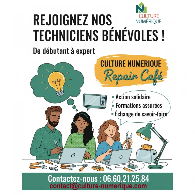 Devenez technicien bénévole au Repair Café…