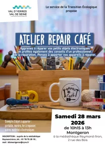 Samedi 28 mars 10h15, “Repair Café” à Raymon Aron – Montgeron