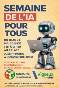 Du 18 au 23 mai, C’est la semaine de l’IA à Vigneux-sur-Seine