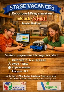 Juillet : Robotique & Programmation pour 13/14 ans