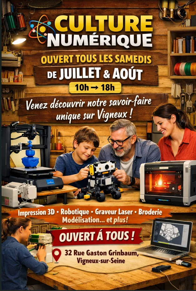 Cet été, chaque samedi, le FabLab est ouvert…