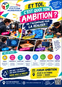 Jeudi 8 octobre, Nous serons au Forum Ambition…